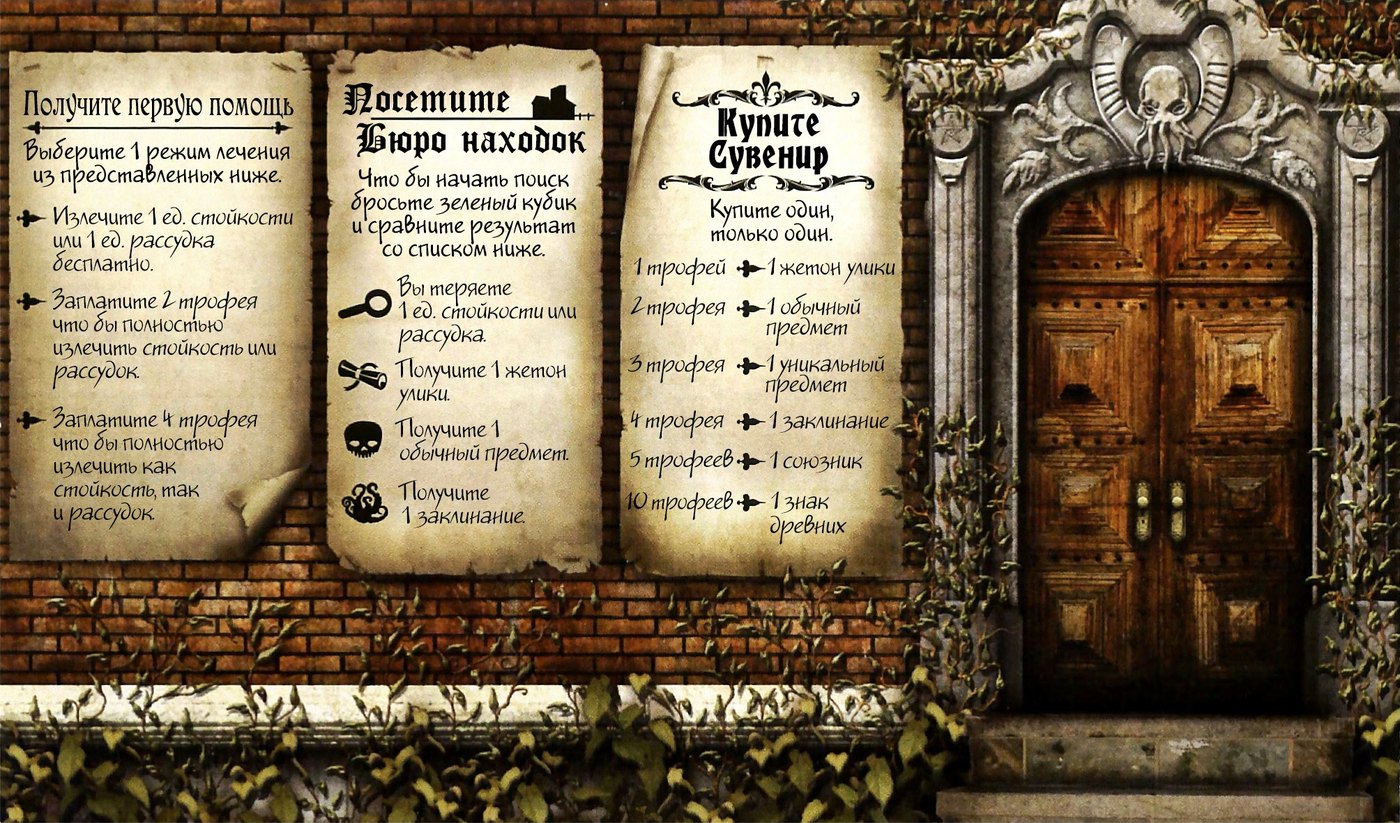 Лист входа в музей: первая помощь, бюро находок, сувенирная лавка